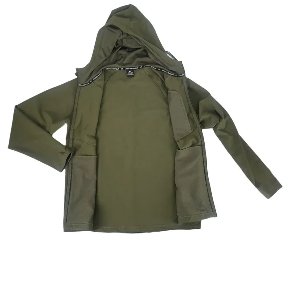 🫒 Under Armour Sportstyle Elite 4-Way Stretch Jacket Olive S 🫒 - Picture 6 of 8